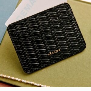 Nwt! Sezane Jean Card Holder Black